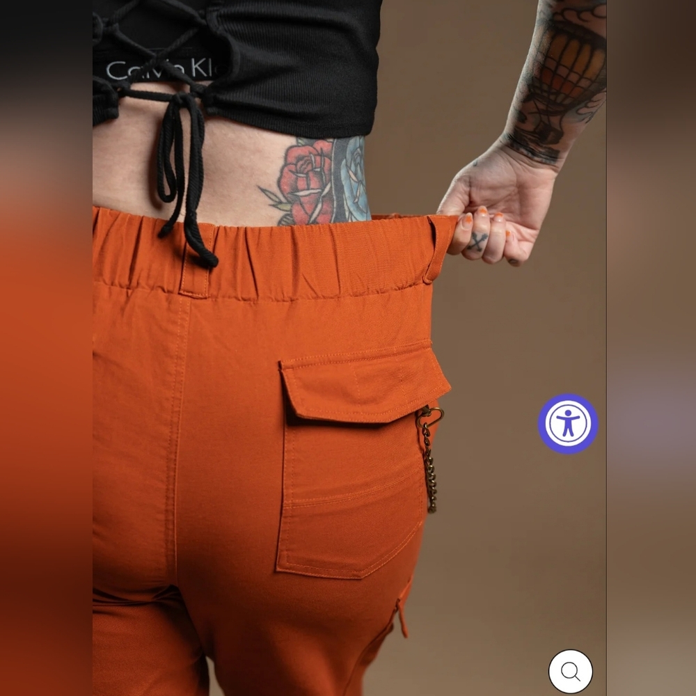 GirrlScout XS The Sloane Cargo Pant Orange Rust Girrl Scout Shop - Picture 4 of 9